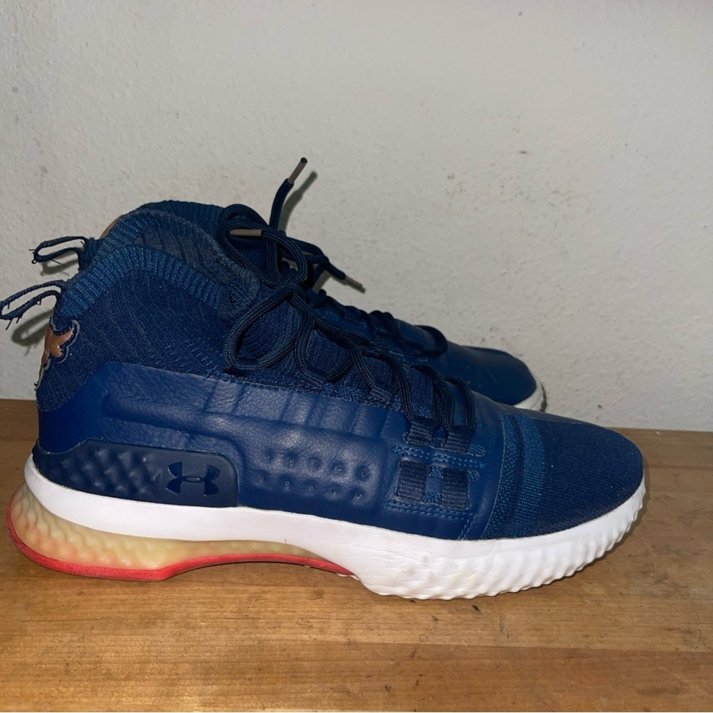 UNDER ARMOUR UA PROJECT ROCK 1 TRAINING SHOES NAVY BLUE 3020788-401 MEN'S SZ 9